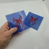 Spider Speaker Grills Red/Blue