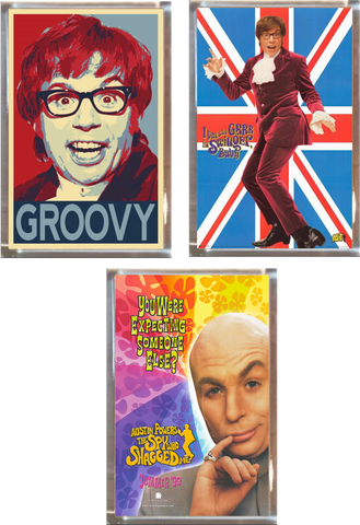 Austin Powers Playfield Playfield Plaques Set of 3