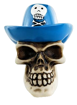 Black Rose Pirate Skull Top Hat Shooter Rod