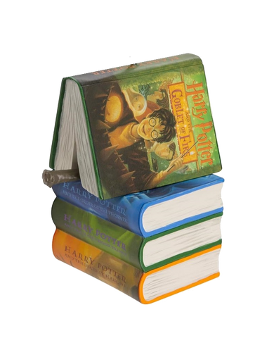 Harry Potter Playfield Stacked Books with Wand