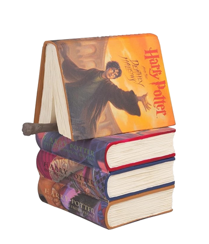 Harry Potter Playfield Stacked Books with Wand