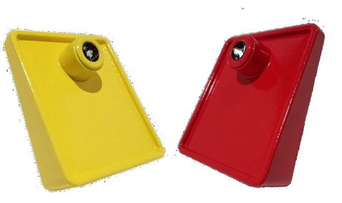 Funhouse Custom Painted Shooter Housings Red and Yellow