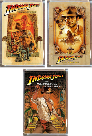 Indiana Jones Playfield Plaque Set of 3
