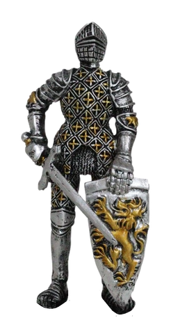 Medieval Madness Playfield Knight with Lion Heraldry Shield