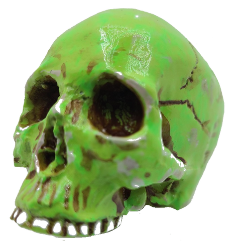 Elvira Jawless Skull Shooter Rod Green