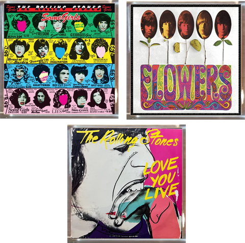 Rolling Stones Playfield Album Plaques Set of 3