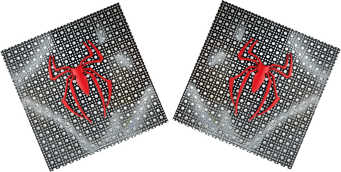 Spider Speaker Grills Red/Black