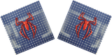 Spider Speaker Grills Red/Blue