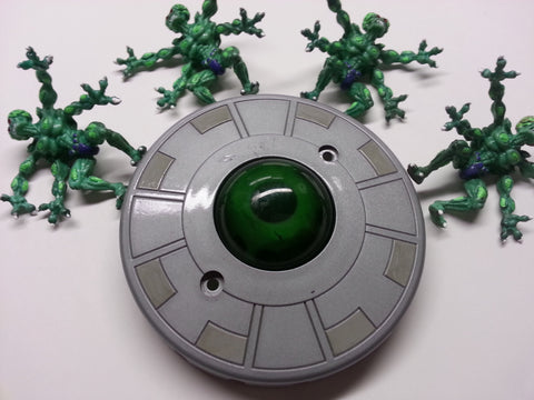 Attack From Mars Painted Aliens and Ship "Paint Job Only "