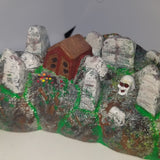 Dracula Custom Painted Village Plastics (Village, Cemetery, Castle)