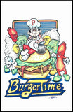 BURGER TIME Framed Gameroom Art