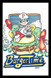 BURGER TIME Framed Gameroom Art