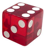 World Poker Tour Dice Shooter Transparent Red