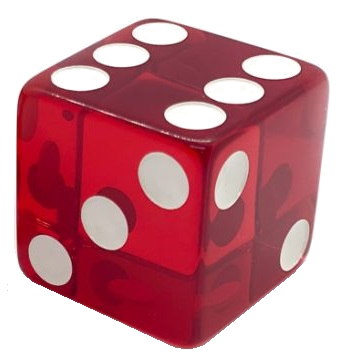 World Poker Tour Dice Shooter Transparent Red