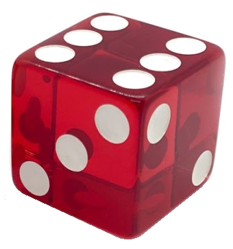 High Roller Casino Dice Shooter Transparent Red