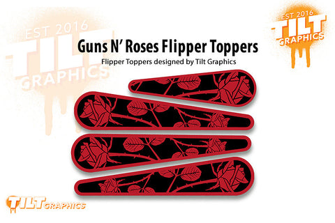 Guns 'N Roses: 4 Flipper Toppers Red/Black