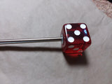 World Poker Tour Dice Shooter Transparent Red
