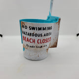 Jaws PinCup Weathered Sign Standard Style