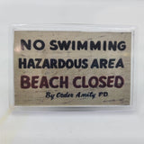 Jaws Playfield Plaque No Swimming