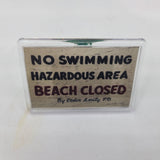Jaws Playfield Plaque No Swimming