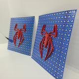 Spider Speaker Grills Red/Blue