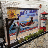 Jaws Pinball Topper Amity Island Billboard