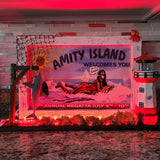 Jaws Pinball Topper Amity Island Billboard
