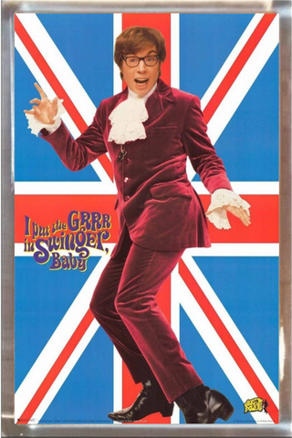 Austin Powers Playfield Plaque British Flag