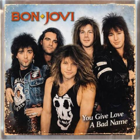Bon Jovi Playfield Album Plaque You Give Love a Bad Name