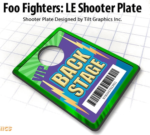 Foo Fighter Shooter Plate Back Stage Pass Green