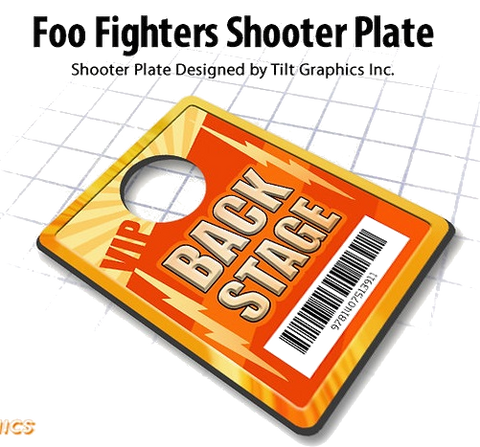Foo Fighter Shooter Plate Back Stage Pass Orange