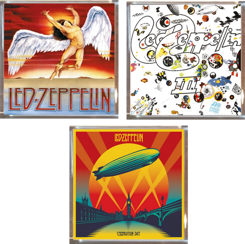 Led Zeppelin Playfield Album Plaques Set of 3