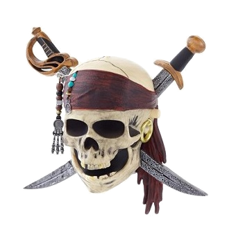 Black Rose Playfield Character Skull with swords