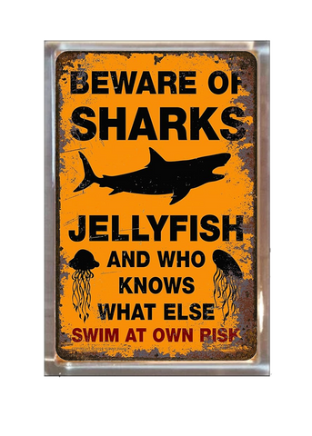 Jaws Playfield Plaque Beware of Sharks