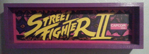 Street Fighter II Framed Arcade Marquee (vintage)