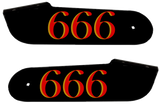 Iron Maiden Hinge Decals "666" (Set of Two)