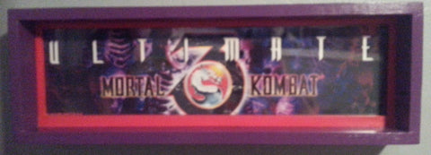 Mortal Kombat "Ultimate" Framed Arcade Marquee (vintage)