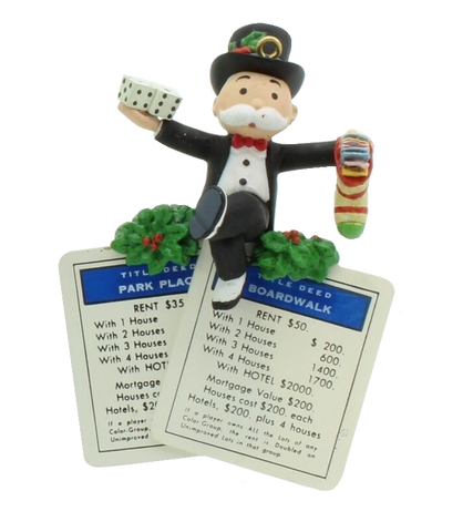 Monopoly Playfield Character Mr. Monopoly with Cards