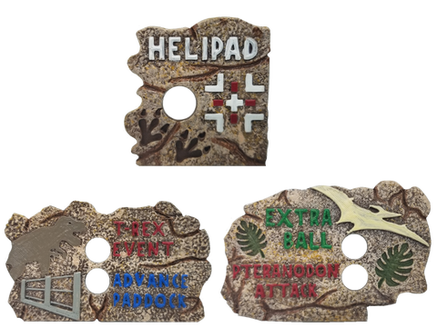 Jurassic Park Playfield Signs Set of 3