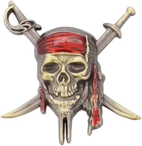 Pirates of the Caribbean Coin Door Metal Emblem