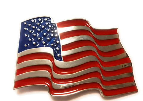 Nascar Playfield Emblem US Flag Wavy